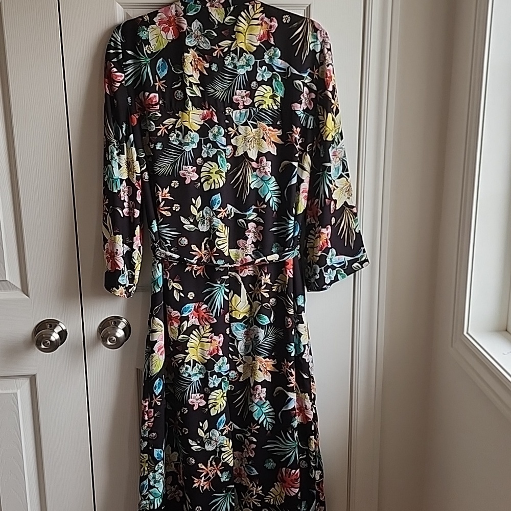 Mendocino Floral Kimono - Black with Multicolor Accents L/XL - Picture 6 of 8